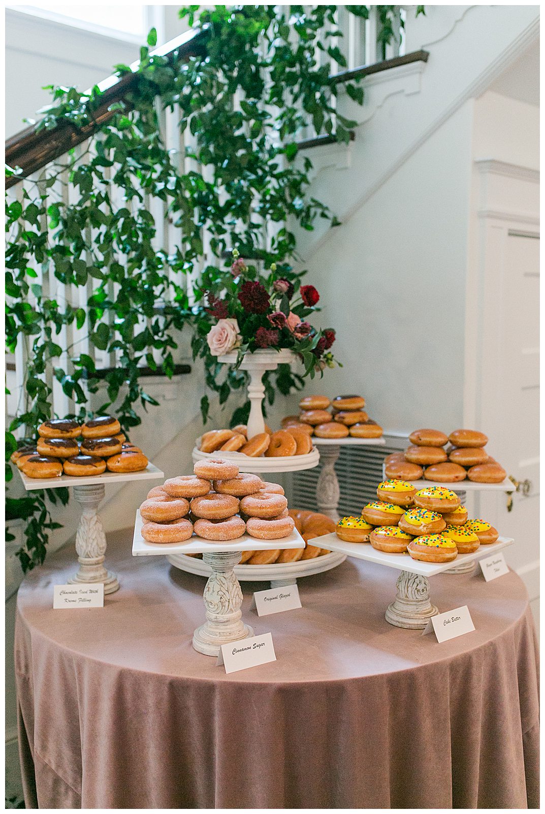 Bride and groom opt for donuts instead of wedding cake