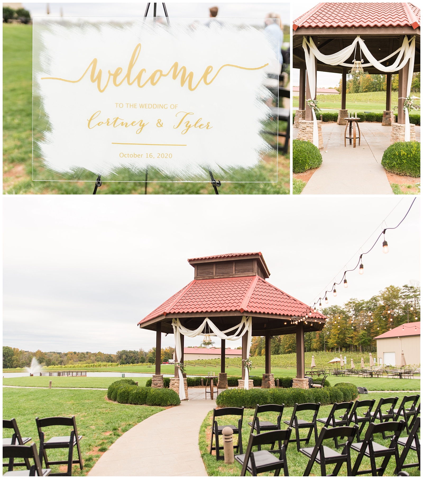the beautiful grounds and gazebo at childress vineyards weddings and events