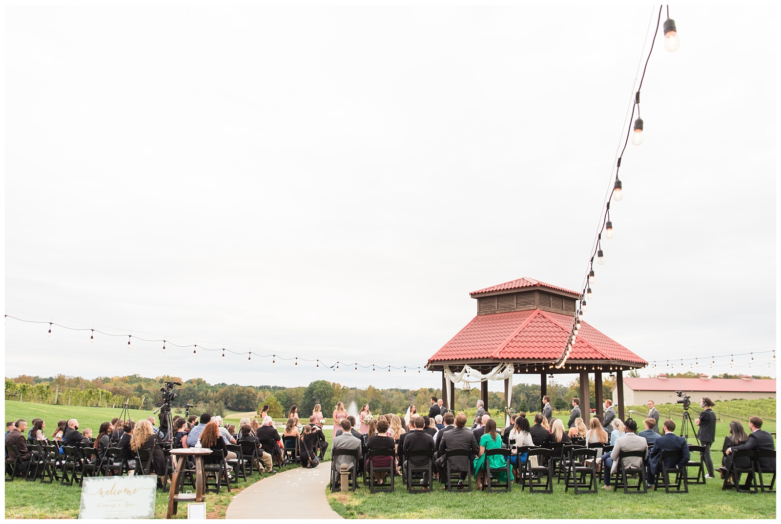 wedding ceremony at childress vineyards wedding and events