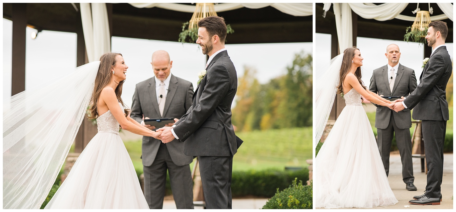 emotions and laughter during beautiful and joyful wedding ceremony
