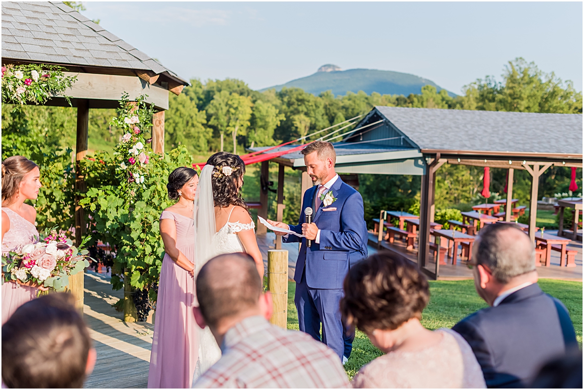 Koy reading his note at Jolo Winery Wedding