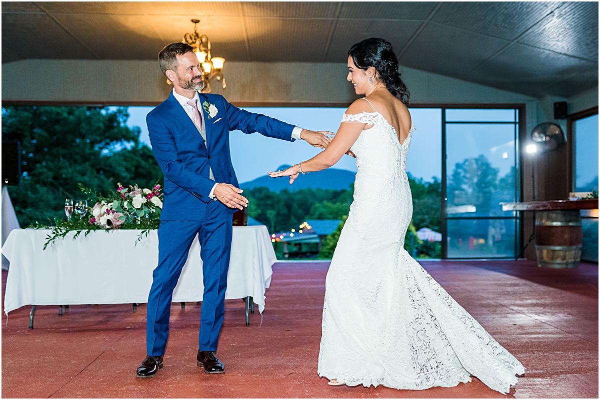 Husband and wife first dance at Jolo Winery Wedding