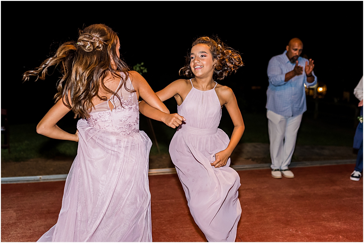 Bridesmaids dancing