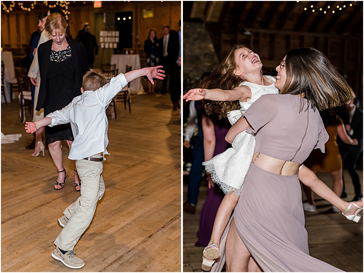 Collage of kids dancing on dance floor