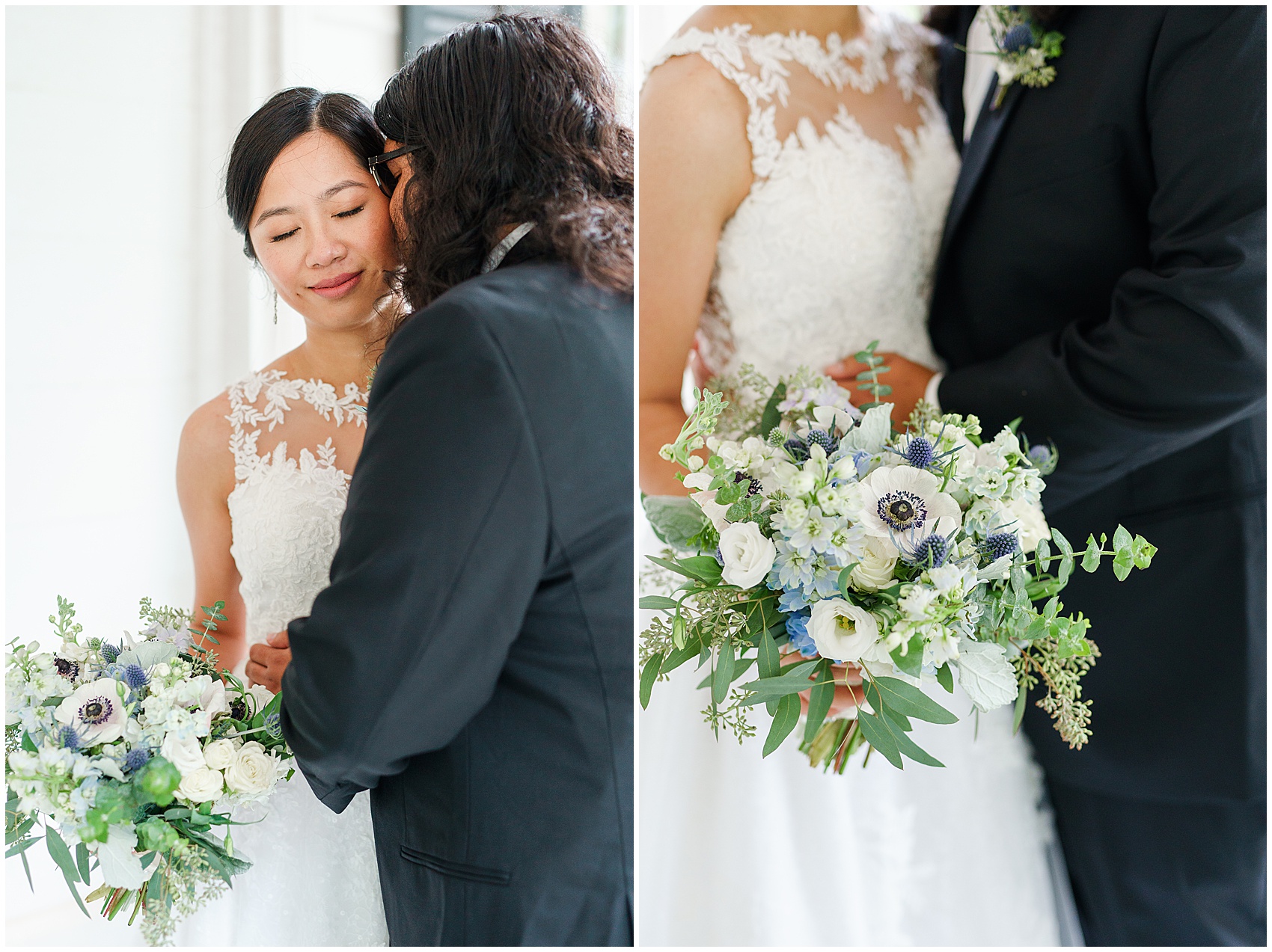 details of a bride's bouquet