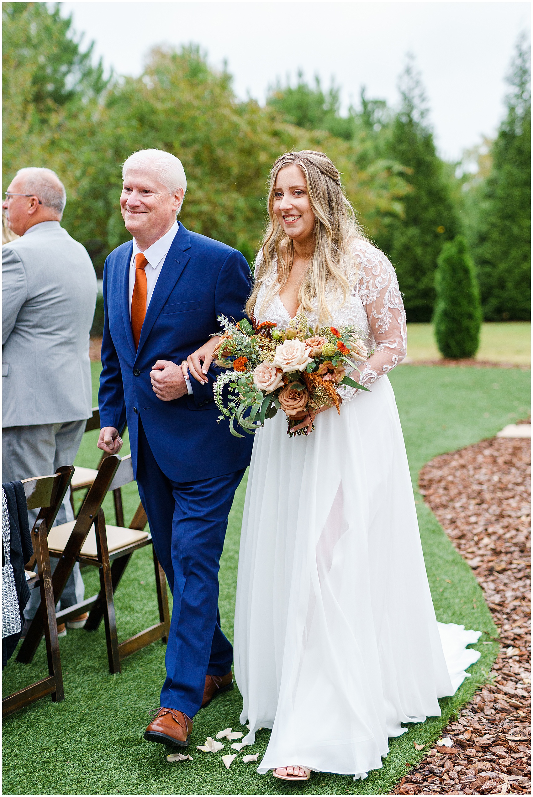 dad walking his daughter down the aisle